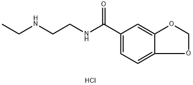 N-(2-(ethylamino)ethyl)benzo[d][1,3]dioxole-5-carboxamide hydrochloride Structure
