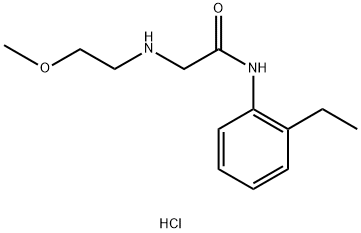 N-(2-ethylphenyl)-2-((2-methoxyethyl)amino)acetamide hydrochloride Structure