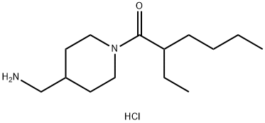 1-(4-(Aminomethyl)piperidin-1-yl)-2-ethylhexan-1-one hydrochloride Structure