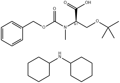 N-α-Carbobenzoxy-N-α-methyl-O-(t-butyl)-D-serine dicyclohexylammonium salt Structure