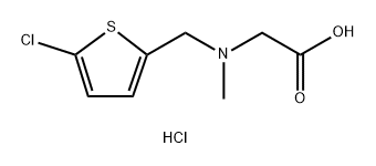 2-{[(5-chlorothiophen-2-yl)methyl](methyl)amino}acetic acid hydrochloride Structure