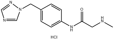 N-(4-((1H-1,2,4-triazol-1-yl)methyl)phenyl)-2-(methylamino)acetamide hydrochloride Structure