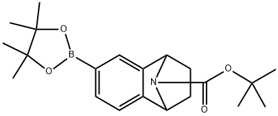 tert-Butyl 6-(4,4,5,5-tetramethyl-1,3,2-dioxaborolan-2-yl)-1,2,3,4-tetrahydro-1,4-epiminonaphthalene-9-carboxylate Structure
