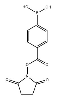 Benzoic acid, 4-borono-, 1-(2,5-dioxo-1-pyrrolidinyl) ester Structure