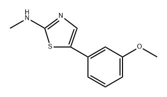 5-(3-Methoxyphenyl)-N-methylthiazol-2-amine 구조식 이미지