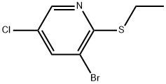 3-bromo-5-chloro-2-(ethylthio)pyridine Structure