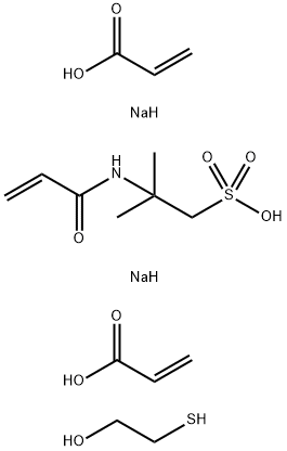 2-Propenoic acid, telomer with 2-mercaptoethanol, 2-methyl-2-[(1-oxo-2-propenyl) amino]-1-propanesulfonic acid monosodium salt and sodium 2-propenoate Structure