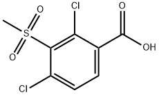 2,4-Dichloro-3-(methylsulfonyl)benzoic acid Structure