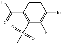 4-Bromo-3-fluoro-2-(methylsulfonyl)benzoic acid Structure