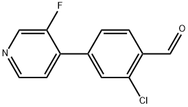 2-Chloro-4-(3-fluoro-4-pyridinyl)benzaldehyde Structure