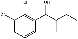 3-Bromo-2-chloro-α-(1-methylpropyl)benzenemethanol Structure