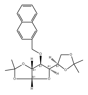 1,2:5,6-Di-O-isopropylidene-3-O-(2-naphthyl)methyl-α-D-glucopyranose Structure
