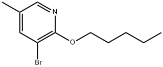 Pyridine, 3-bromo-5-methyl-2-(pentyloxy)- Structure