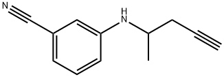 3-(pent-4-yn-2-ylamino)benzonitrile Structure