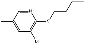 3-Bromo-2-(butylthio)-5-methylpyridine Structure