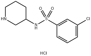 3-Chloro-N-(piperidin-3-yl)benzenesulfonamide hydrochloride Structure