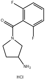 (3-Aminopyrrolidin-1-yl)(2,6-difluorophenyl)methanone hydrochloride 구조식 이미지