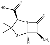 (2R,5R,6R)-6-Amino-3,3-dimethyl-7-oxo-4-thia-1-azabicyclo[3.2.0]heptane-2-carboxylic acid Structure