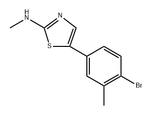 5-(4-Bromo-3-methylphenyl)-N-methylthiazol-2-amine 구조식 이미지