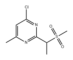 4-chloro-2-(1-methanesulfonylethyl)-6-methylpyri
midine Structure