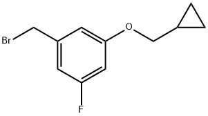 1-(Bromomethyl)-3-(cyclopropylmethoxy)-5-fluorobenzene Structure