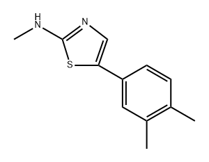 5-(3,4-Dimethylphenyl)-N-methylthiazol-2-amine Structure