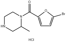 (5-Bromofuran-2-yl)(2-methylpiperazin-1-yl)methanone hydrochloride Structure