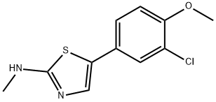 5-(3-chloro-4-methoxyphenyl)-N-methylthiazol-2-amine Structure