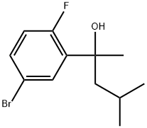 5-Bromo-2-fluoro-α-methyl-α-(2-methylpropyl)benzenemethanol Structure