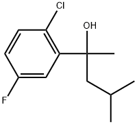 2-Chloro-5-fluoro-α-methyl-α-(2-methylpropyl)benzenemethanol Structure