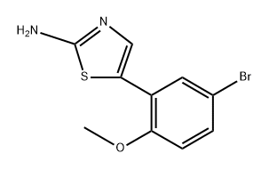 5-(5-Bromo-2-methoxyphenyl)thiazol-2-amine Structure