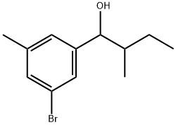 3-Bromo-5-methyl-α-(1-methylpropyl)benzenemethanol Structure