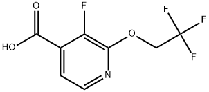 3-Fluoro-2-(2,2,2-trifluoroethoxy)-4-pyridinecarboxylic acid Structure