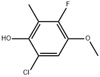 6-Chloro-3-fluoro-4-methoxy-2-methylphenol Structure