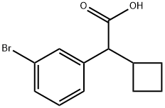Benzeneacetic acid, 3-bromo-α-cyclobutyl- Structure