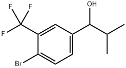 1-(4-bromo-3-(trifluoromethyl)phenyl)-2-methylpropan-1-ol Structure