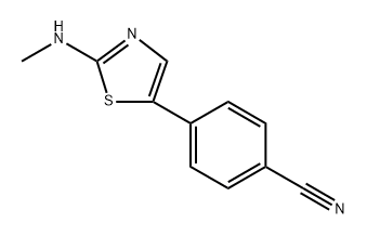 4-(2-(methylamino)thiazol-5-yl)benzonitrile 구조식 이미지