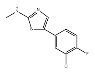 5-(3-Chloro-4-fluorophenyl)-N-methylthiazol-2-amine Structure