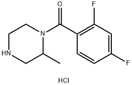 (2,4-Difluorophenyl)(2-methylpiperazin-1-yl)methanone hydrochloride Structure