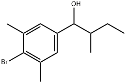 4-Bromo-3,5-dimethyl-α-(1-methylpropyl)benzenemethanol Structure