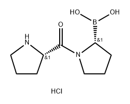 (2R)-1-[(2S)-pyrrolidine-2-carbonyl]pyrrolidin-2-yl
]boronic acid hydrochloride Structure