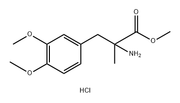 DL-3-methoxy-O,a-dimethyl- Tyrosine methyl ester, hydrochloride Structure