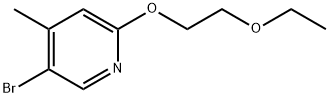 5-Bromo-2-(2-ethoxyethoxy)-4-methylpyridine Structure