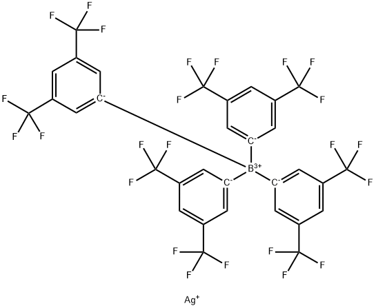 Borate(1-), tetrakis[3,5-bis(trifluoromethyl)phenyl]-, silver(1+) (1:1) Structure