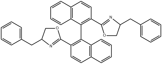 Oxazole, 2,2'-(1S)-[1,1'-binaphthalene]-2,2'-diylbis[4,5-dihydro-4-(phenylmethyl)-, (4R,4'R)- Structure