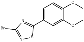 3-Bromo-5-(3,4-dimethoxyphenyl)-1,2,4-thiadiazole Structure