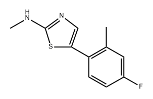 5-(4-Fluoro-2-methylphenyl)-N-methylthiazol-2-amine Structure