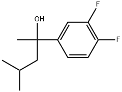 3,4-Difluoro-α-methyl-α-(2-methylpropyl)benzenemethanol Structure