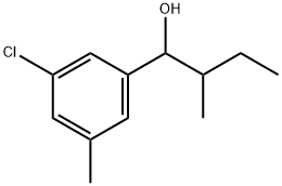 3-Chloro-5-methyl-α-(1-methylpropyl)benzenemethanol Structure