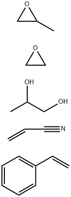 2-Propenenitrile, polymer with ethenylbenzene and methyloxirane polymer with oxirane ether with 1,2-propanediol (2:1), graft Structure